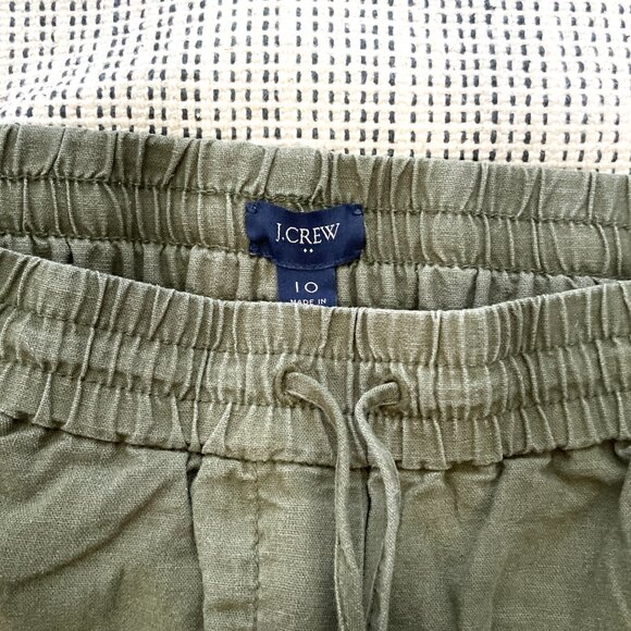J.Crew Olive Green Linen/Cotton Pants - Picture 4 of 5